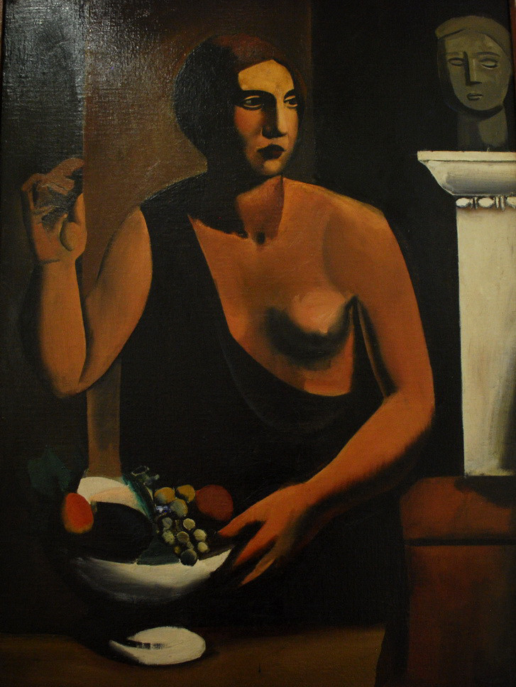 GAM - LINGUAGGIO_106.JPG - MARIO SIRONI - Sassari 1885-Milano 1961 - NUDO CON FRUTTIERA - VENERE (1923 ca)